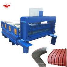 Roof panel curving type vertical curve roll forming machine